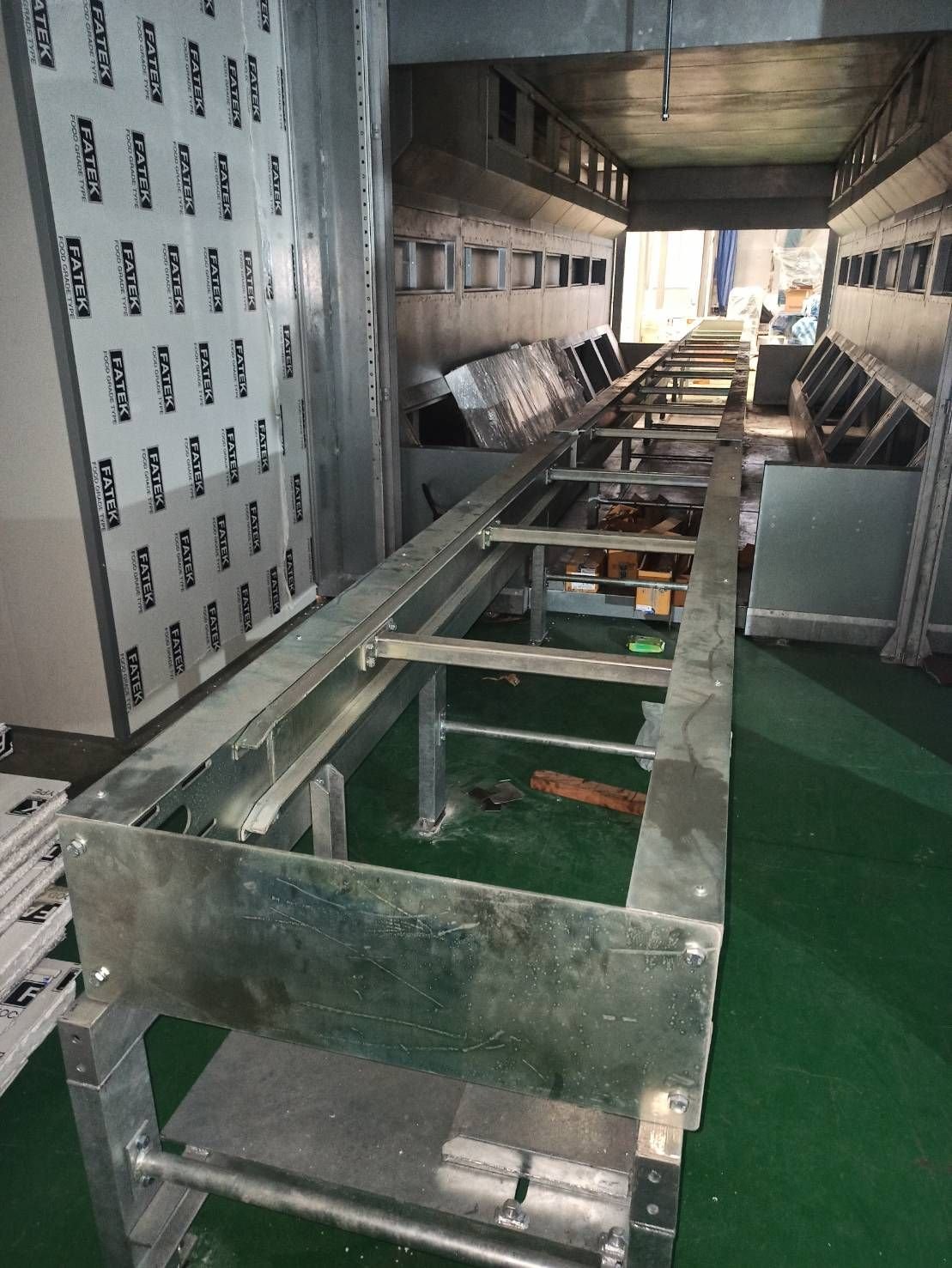 Galvanised steel conveyor frame